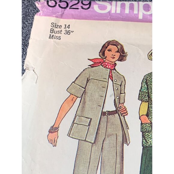 Simplicity Misses Coat and Pants Sewing Pattern sz 14 6529 - uncut - Picture 10 of 11